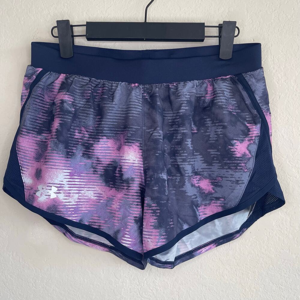 Under Armour Fly by 2.0 Shorts Midnight Navy/Jellyfish Reflective NEW - Size S